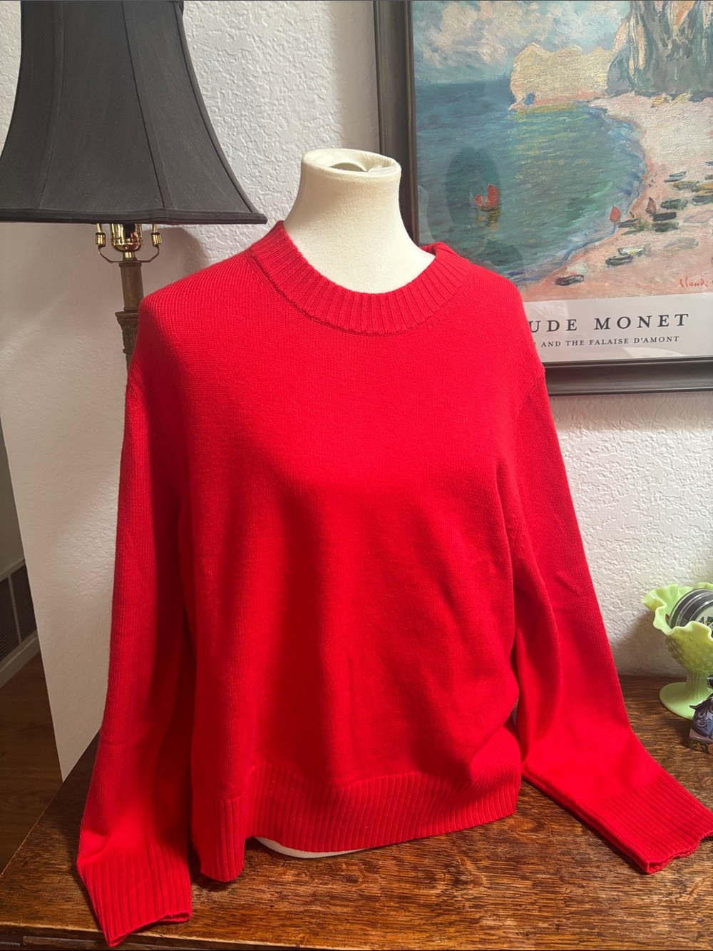 a new day Bright Red Crewneck Sweater